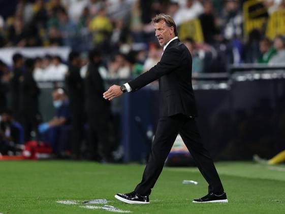 (250321) -- RIYADH, March 21, 2025 -- Herve Renard, head coach of Saudi Arabia, gestures during the 2026 FIFA World Cup, WM, Weltmeisterschaft, Fussball Asian Qualifier match between Saudi Arabia and China in Riyadh, Saudi Arabia, March 20, 2025. ) ) (SP)SAUDI ARABIA-RIYADH-FOOTBALL-WORLD CUP QUALIFIER-KSA VS CHN WangxDongzhen 