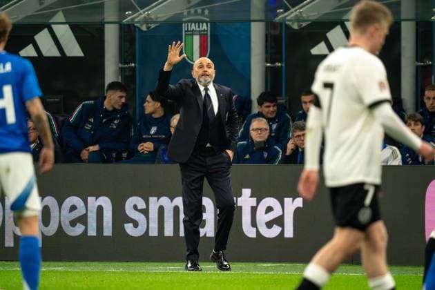 Italy v Germany - UEFA Nations League Quarterfinal Leg One The head coach Luciano Spalletti (Italy) is present during the UEFA Nations League, Quarter-finals, 1st leg football match between Italy and Germany in Milan, Italy, on March 20, 2025, at Giuseppe Meazza stadium. Milan Italy Italy  Copyright: xLucaxRossinix originalFilename:rossini-italyvge250320_np4Jm.jpg