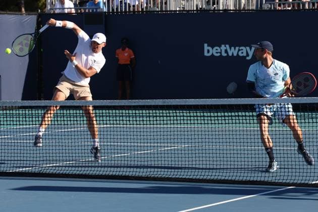 Miami Open 2025 Jan Zielinski, Sander Gille during Miami Open 2025 tennis tournament in Miami USA on 20 March 2025. Miami USA  Copyright: xFotoxOlimpikx originalFilename:jastrzebowski-miamiope250321_npFCs.jpg