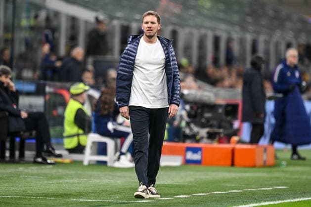 Coach Julian Nagelsmann Germany Looks on during the UEFA Nations League quarterfinal leg one match between Italy and Germany at Stadio San Siro on March 20, 2025 in Milan, Italy Photo by Harry Langer DeFodi Images