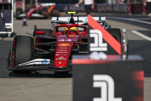 F1 Grand Prix Of China - Practice & Sprint Qualifying Lewis Hamilton of Great Britain and Scuderia Ferrari celebrates his sprint pole during Sprint Qualifying ahead of the F1 Grand Prix of China at Shanghai International Circuit in Shanghai, China, on March 21, 2025. Shanghai Shanghai China  Copyright: xPaddockerx originalFilename:paddocker-f1grandp250321_np9zs.jpg