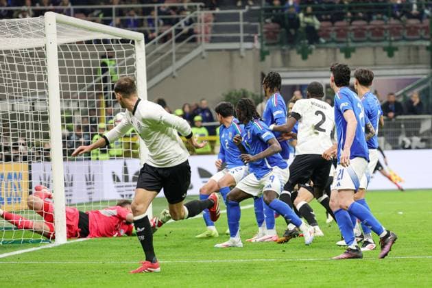 Italy Vs Germany in Milan, Italy - 20 Mar 2025 Leon Goretzka of Germany seen in action during the Italian Serie A soccer match between Italy vs Germany at San Siro Stadium . Final score; Italy 1:2 Germany Milan Italy Copyright: xEmanuelexPennacchiox xSOPAxImagesx EPR14153