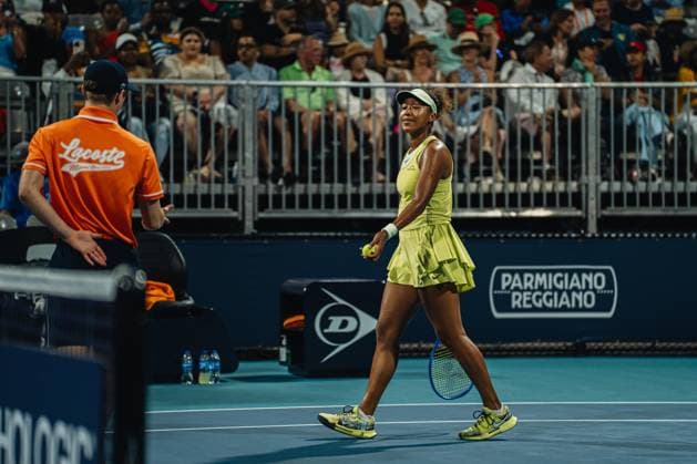 TENNIS : Open Miami 2025 - 21 03 2025 March 21, 2025 Naomi Osaka from Japan during his second round match against Liudmila Samsonova at the Miami Open.  Copyright: xJulienxNouetx
