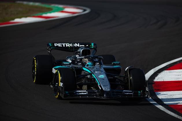 F1 - CHINESE GRAND PRIX 2025 63 RUSSELL George (gbr), Mercedes AMG F1 Team W16, action during the Formula 1 Heineken Chinese Grand Prix 2025, 2nd round of the 2025 FIA Formula One World Championship, WM, Weltmeisterschaft from March 21 to 23, 2025 on the Shanghai International Circuit, in Shanghai, China - ShanghaiChina  Copyright: xJavierxJimenezx