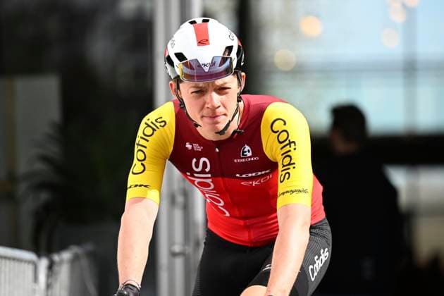 Bredene Koksijde Classic 2025 cycling race KOKSIJDE, BELGIUM - MARCH 21 : Fine Eddy (FRA) of Cofidis during the Men Elite UCI 1.Pro 23rd Bredene Koksijde Classic cycling race with start in Bredene and finish in Koksijde (201 km) on March 21, 2025 in Koksijde, Belgium, 21 03 2025 ( Motordriver Stephan Boone & Koksijde Belgium  Copyright: xTomasxSiskx