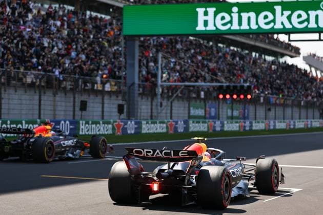 21 03 2025, Shanghai International Circuit, Shanghai, Formula 1 Grand Prix of China 2025, in the picture Max Verstappen NLD , Oracle Red Bull Racing, Liam Lawson NZL Photo by Hasan Bratic DeFodi Images