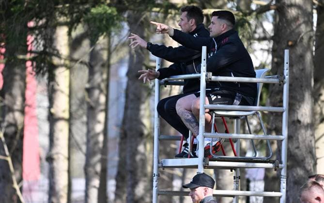 21 03 2025 Soccer season 2024 2025 internal test match friendly match preparation match 1 FC Nuremberg FCN Club xwoxzix Miroslav Miro Klose Coach 1 FC Nuremberg FCN Jens Bauer Co Coach 1 FC Nuremberg FCN