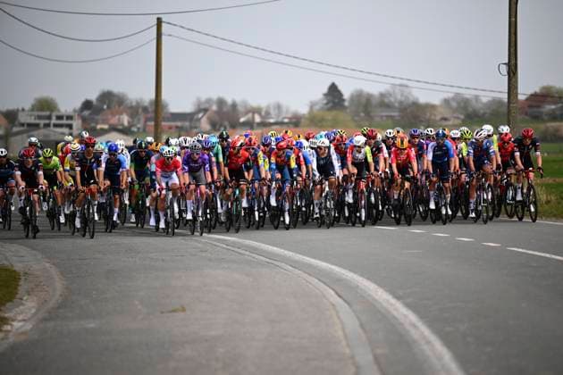 Bredene Koksijde Classic 2025 cycling race KOKSIJDE, BELGIUM - MARCH 21 : illustration picture peloton during the Men Elite UCI 1.Pro 23rd Bredene Koksijde Classic cycling race with start in Bredene and finish in Koksijde (201 km) on March 21, 2025 in Koksijde, Belgium, 21 03 2025 ( Motordriver Stephan Boone & Koksijde Belgium  Copyright: xTomasxSiskx