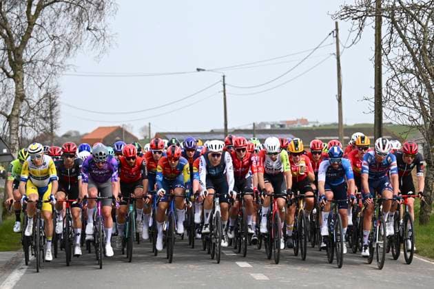 Bredene Koksijde Classic 2025 cycling race KOKSIJDE, BELGIUM - MARCH 21 : illustration picture peloton during the Men Elite UCI 1.Pro 23rd Bredene Koksijde Classic cycling race with start in Bredene and finish in Koksijde (201 km) on March 21, 2025 in Koksijde, Belgium, 21 03 2025 ( Motordriver Stephan Boone & Koksijde Belgium  Copyright: xTomasxSiskx