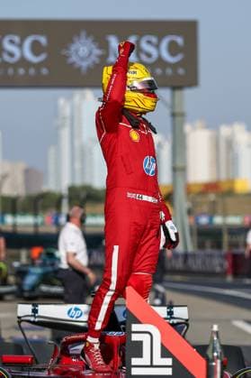 March 21, 2025, Shanghai, Shanghai, China: SHANGHAI, CHINA- MARCH 21: Lewis Hamilton of Great Britain and Scuderia Ferrari celebrates his sprint pole during Sprint Qualifying ahead of the F1 Grand Prix of CHINA at Shanghai International Circuit on March 21, 2025 in Shanghai, China. Shanghai China - ZUMAm217 20250321_zsp_m217_049 Copyright: xAlessioxDexMarcox