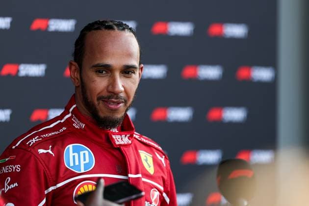 FORMULA 1 CHINESE GRAND PRIX 2025 LEWIS HAMILTON (GBR) of Scuderia Ferrari 44 after his sprint pole in the media area during the FORMULA 1 HEINEKEN CHINESE GRAND PRIX 2025 at Shanghai Audi International Circuit, Shanghai, China on 21 March 2025 Credit: Antoine Lapeyre Every Second Media Editorial use only. All images are copyright Every Second Media Limited. No images may be reproduced without prior permission. Copyright: xIMAGO EveryxSecondxMediax ESM-1386-0094 AntoinexLapeyrex xEveryxSecondxMediax