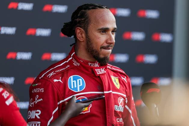 FORMULA 1 CHINESE GRAND PRIX 2025 LEWIS HAMILTON (GBR) of Scuderia Ferrari 44 after his sprint pole in the media area during the FORMULA 1 HEINEKEN CHINESE GRAND PRIX 2025 at Shanghai Audi International Circuit, Shanghai, China on 21 March 2025 Credit: Antoine Lapeyre Every Second Media Editorial use only. All images are copyright Every Second Media Limited. No images may be reproduced without prior permission. Copyright: xIMAGO EveryxSecondxMediax ESM-1386-0096 AntoinexLapeyrex xEveryxSecondxMediax