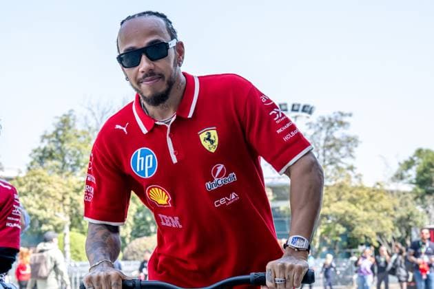 SHANGHAI, CHINA: Lewis Hamilton, racing for the Ferrari team during the 2025 Formula 1 Chinese Grand Prix at the Shanghai International Circuit in Shanghai, China