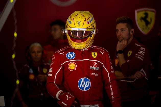 SHANGHAI, CHINA: Lewis Hamilton, racing for the Ferrari team during the 2025 Formula 1 Chinese Grand Prix at the Shanghai International Circuit in Shanghai, China