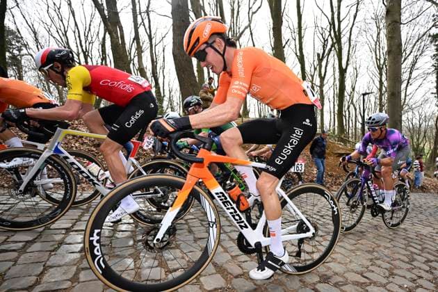 Bredene Koksijde Classic 2025 cycling race KOKSIJDE, BELGIUM - MARCH 21 : Alustiza Nicolas (ESP) of Euskaltel - Euskadi during the Men Elite UCI 1.Pro 23rd Bredene Koksijde Classic cycling race with start in Bredene and finish in Koksijde (201 km) on March 21, 2025 in Koksijde, Belgium, 21 03 2025 ( Motordriver Stephan Boone & Koksijde Belgium  Copyright: xTomasxSiskx