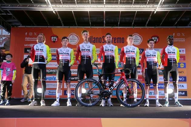 TEAM INTERMARCHE WANTY during Team Presentation at the men s elite race of the Milano - Sanremo one day cycling race (289 km) from Pavia to Sanremo - North West Italy - March 21, 2025. - cycling .  Copyright: xFabioxFerrari LaPressex