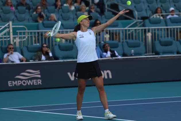 Miami Open 2025 Iga Swiatek during Miami Open 2025 tennis tournament in Miami USA on 21 March 2025. Miami USA  Copyright: xFotoxOlimpikx originalFilename:jastrzebowski-miamiope250321_npKYk.jpg