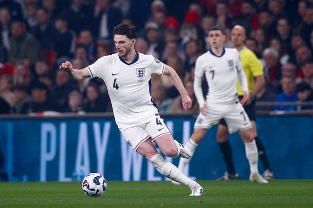 England v Albania 2026 FIFA World Cup, WM, Weltmeisterschaft, Fussball Qualifiers Declan Rice of England in action during the 2026 FIFA World Cup Qualifiers Group K match at Wembley Stadium, London UK Newspapers OUT Copyright: xPaulxChestertonx FIL-21611-0007
