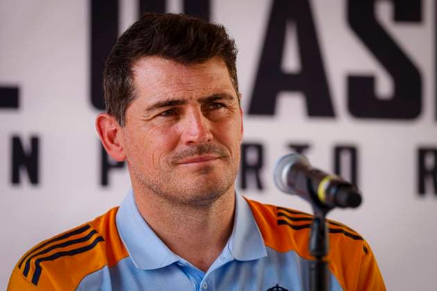 El Clasico Real Madrid v Barcelona - press conference, PK, Pressekonferenz Iker Casillas during the press conference preceding the El Clasico de Leyendas match between Real Madrid Leyendas and Barca Legends in San Juan, Puerto Rico, on March 21, 2025. San Juan Puerto Rico  Copyright: xEdgardoxMedinax originalFilename:medinamillan-notitle250321_np8C6.jpg