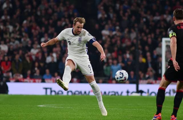 England v Albania, London, UK - 21 Mar 2025 Harry Kane of England during the FIFA World Cup, WM, Weltmeisterschaft, Fussball Qualifier match between England and Albania on 21st March 2025 at Wembley Stadium, London London Wembley Stadium London GBR Copyright: xFrankiexOKeeffe PPAUKx PPA-174818