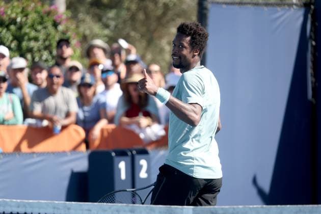 March 21, 2025, Miami Gardens, Florida, United States Of America: MIAMI GARDENS, FLORIDA - MARCH 21: Gael Monfils of France defeats Jiri Lehecka during their match on Day 4 at Hard Rock Stadium on March 21, 2025 in Miami Gardens, Florida....People: Gael Monfils Miami Open 2025 - Day 4  - ZUMAs214 20250321_ada_s214_322 Copyright: xSMGx