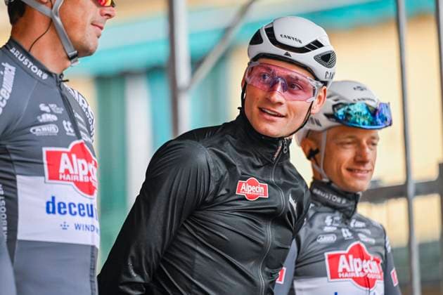 2025 Milan - Sanremo UCI WorldTour cycling race SANREMO, ITALY - MARCH 22 : Van Der Poel Mathieu (NED) of Alpecin - Deceuninck on stage before the start of the race during the UCI WorldTour 116th Milan - Sanremo cycling race with start in Pavia and finish at the Via Roma in Sanremo on March 22, 2025 in Sanremo, Italy, 22 03 2025 ( Motordriver Kenny Verfaillie - Sanremo Italy  Copyright: xNicoxVereeckenx