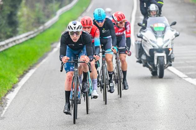 2025 Milan - Sanremo UCI WorldTour cycling race SANREMO, ITALY - MARCH 22 : Steward Mark (GBR) of Team Solution Tech - Vini Fantini in the second escape pack during the UCI WorldTour 116th Milan - Sanremo cycling race with start in Pavia and finish at the Via Roma in Sanremo on March 22, 2025 in Sanremo, Italy, 22 03 2025 ( Motordriver Kenny Verfaillie - Sanremo Italy  Copyright: xNicoxVereeckenx