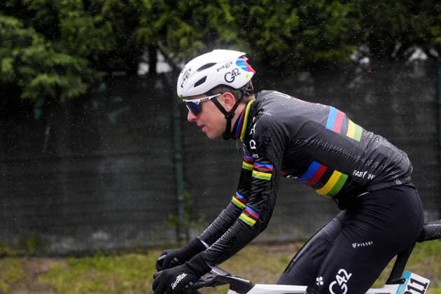 POGACAR Tadej cycles during the men s elite race of the Milano-Sanremo one day cycling race (289 km) from Pavia and to Sanremo - North West Italy - March 22, 2025. - cycling .  Copyright: xFabioxFerrari LaPressex