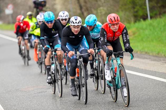 2025 Milan - Sanremo UCI WorldTour cycling race SANREMO, ITALY - MARCH 22 : Verre Alessandro (ITA) of Arkea - B&B Hotels leading the escape pack during the UCI WorldTour 116th Milan - Sanremo cycling race with start in Pavia and finish at the Via Roma in Sanremo on March 22, 2025 in Sanremo, Italy, 22 03 2025 ( Motordriver Kenny Verfaillie - Sanremo Italy  Copyright: xNicoxVereeckenx