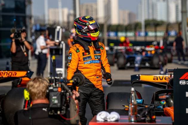 SHANGHAI, CHINA: Oscar Piastri, racing for the McLaren F1 team during the 2025 Formula 1 Chinese Grand Prix at the Shanghai International Circuit in Shanghai, China