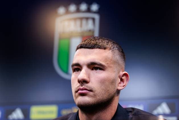 UEFA Nations League Press Conference Italy 22 03 2025 Alessandro Buongiorno Italy, 4 UEFA Nations League Press Conference Italy ahead of the second leg Germany Italy Dortmund, Signal Iduna Park, 22 03 2025 Copyright: xBEAUTIFULxSPORTS Wunderlx