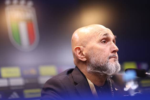 22 03 2025, Football, Press conference before the Nations League quarter-final Germany Italy, Signal Iduna Park, Season 2024 2025 National coach Luciano Spalletti ITA DFB regulations prohibit any use of photographs as image sequences and or quasi video North Rhine-Westphalia Germany
