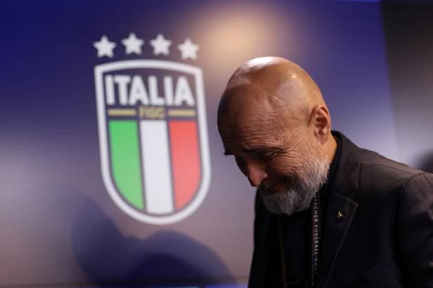 22 03 2025, Football, Press conference before the Nations League quarter-final Germany Italy, Signal Iduna Park, Season 2024 2025 National coach Luciano Spalletti ITA DFB regulations prohibit any use of photographs as image sequences and or quasi video North Rhine-Westphalia Germany