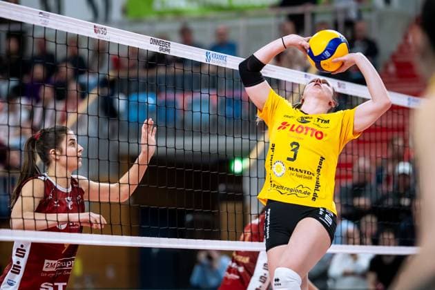 VBL Volleyball Bundesliga PlayOff quarter-finals, SC Potsdam VfB Suhl 22 03 2025 VBL Volleyball Bundesliga PlayOff quarter-finals SC Potsdam VfB Suhl 22 03 2025, 3 Lara Nagels VfB Suhl Copyright: xBEAUTIFULxSPORTS NicolxMarschallx