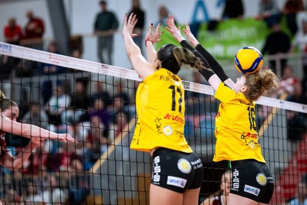 VBL Volleyball Bundesliga PlayOff quarter-finals, SC Potsdam VfB Suhl 22 03 2025 VBL Volleyball Bundesliga PlayOff quarter-finals SC Potsdam VfB Suhl 22 03 2025, 16 Leandra Rixa Negri VfB Suhl Copyright: xBEAUTIFULxSPORTS NicolxMarschallx