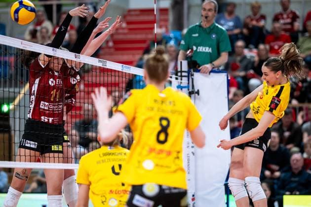 VBL Volleyball Bundesliga PlayOff quarter-finals, SC Potsdam VfB Suhl 22 03 2025 VBL Volleyball Bundesliga PlayOff quarter-finals SC Potsdam VfB Suhl 22 03 2025 Copyright: xBEAUTIFULxSPORTS NicolxMarschallx