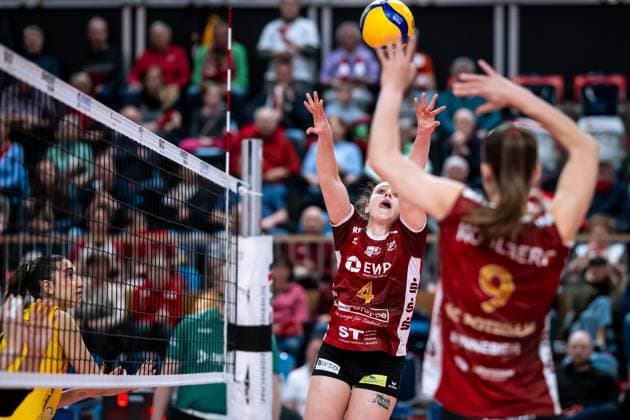 VBL Volleyball Bundesliga PlayOff quarter-finals, SC Potsdam VfB Suhl 22 03 2025 VBL Volleyball Bundesliga PlayOff quarter-finals SC Potsdam VfB Suhl 22 03 2025 4 Jenna Ewert SCP Copyright: xBEAUTIFULxSPORTS NicolxMarschallx