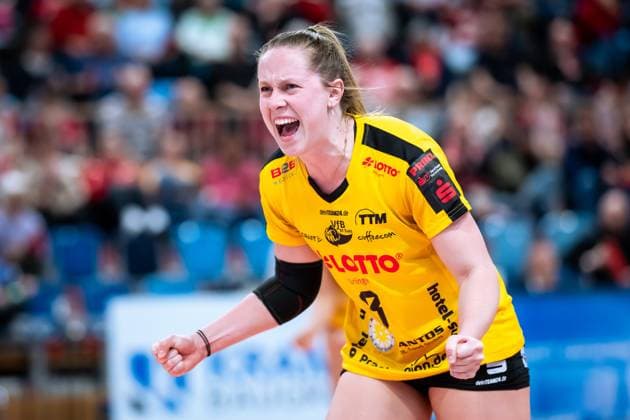 VBL Volleyball Bundesliga PlayOff quarter-finals, SC Potsdam VfB Suhl 22 03 2025 VBL Volleyball Bundesliga PlayOff quarter-finals SC Potsdam VfB Suhl 22 03 2025, 3 Lara Nagels VfB Suhl Copyright: xBEAUTIFULxSPORTS NicolxMarschallx