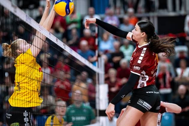 VBL Volleyball Bundesliga PlayOff quarter-finals, SC Potsdam VfB Suhl 22 03 2025 VBL Volleyball Bundesliga PlayOff quarter-finals SC Potsdam VfB Suhl 22 03 2025, 11 Sabrina Starks SCP Copyright: xBEAUTIFULxSPORTS NicolxMarschallx