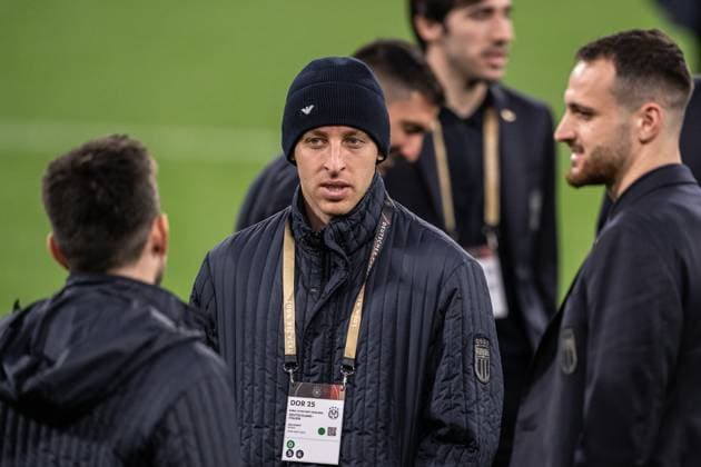 Italy press conference, PK, Pressekonferenz & Walk Around Davide Frattesi of Italy walks around at Westfalen Stadium in Dortmund, Germany, on March 22, 2025. Dortmund Germany  Copyright: xGiacomoxCosuax originalFilename:cosua-notitle250322_np7gt.jpg