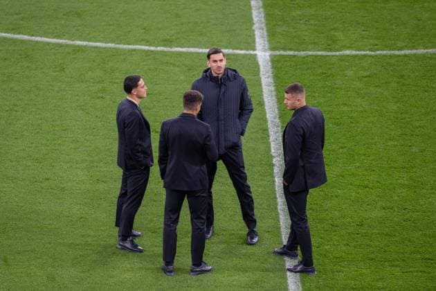Football, Nations League, Italy national team, stadium tour at Dortmunds Westfalenstadion