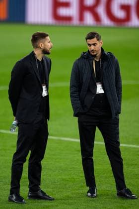 Italy press conference, PK, Pressekonferenz & Walk Around Guglielmo Vicario and Alex Meret of Italy walk around at Westfalen Stadium in Dortmund, Germany, on March 22, 2025. Dortmund Germany  Copyright: xGiacomoxCosuax originalFilename:cosua-notitle250322_npLPm.jpg