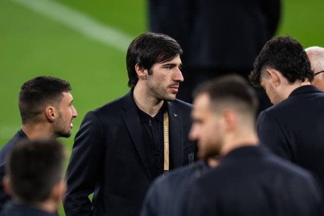 Italy press conference, PK, Pressekonferenz & Walk Around Alessandro Tonali of Italy walks around at Westfalen Stadium in Dortmund, Germany, on March 22, 2025. Dortmund Germany  Copyright: xGiacomoxCosuax originalFilename:cosua-notitle250322_npNNr.jpg
