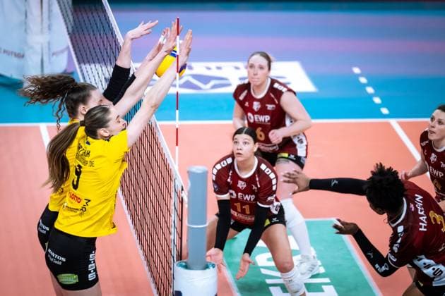 VBL Volleyball-Bundesliga; PlayOff Viertelfinale, SC Potsdam - VfB Suhl; 22.03.2025 VBL Volleyball-Bundesliga; PlayOff Viertelfinale; SC Potsdam - VfB Suhl; 22.03.2025 *** VBL Volleyball Bundesliga PlayOff quarter-finals, SC Potsdam VfB Suhl 22 03 2025 VBL Volleyball Bundesliga PlayOff quarter-finals SC Potsdam VfB Suhl 22 03 2025 Copyright: xBEAUTIFULxSPORTS NicolxMarschallx