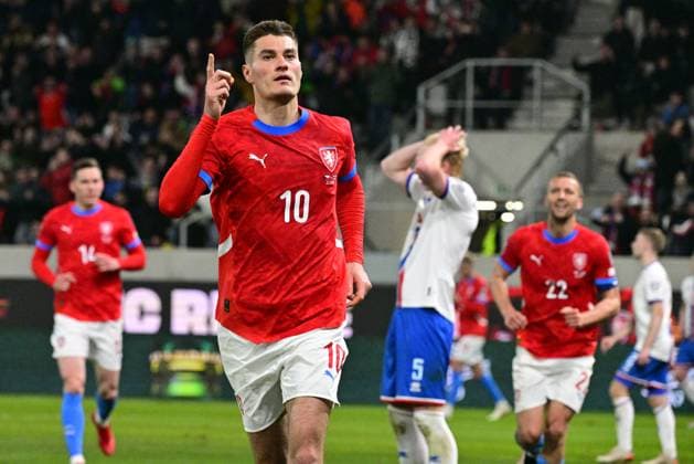 Bilder des Jahres 2025, Sport 03 März Sport Themen der Woche KW12 Patrik Schick of Czech Republic celebrates a goal during the Football World Cup qualification group L opening match Czech Republic vs Faroe Island, Hradec Kralove, Czech Republic, March 22, 2025. (CTKxPhoto VitxSimanek) CTKPhotoP2025032205777  CTKPhotoP2025032205777