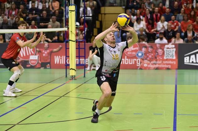 Ryan Slater Barock Volleys MTV Ludwigsburg, 18 TV Rottenburg vs Barock Volleys Ludwigsburg, Volleyball, 2 Bundesliga Sued, 24 Matchday, Season 2024 2025, 22 03 2025, TV Rottenburg vs Barock Volleys Ludwigsburg, Volleyball, 2 Bundesliga Sued, 24 Matchday, Season 2024 2025, 22 03 2025 Rottenburg Copyright: xEibner-Pressefoto RalphxKunzex EP_RKE