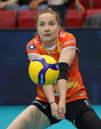 Stuttgart , Volleyball Womens Bundesliga PlayOffs Quarterfinals Game 1 , Allianz MTV Stuttgart vs USC Münster , Roosa Koskelo Stgt