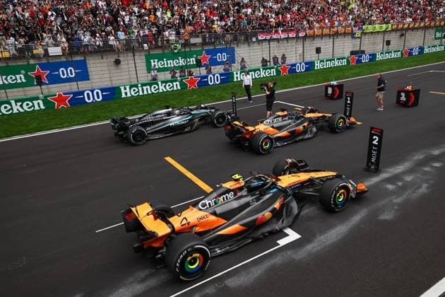 F1 Grand Prix Of China The top three cars are in Parc Ferme after the F1 Grand Prix of China at Shanghai International Circuit in Shanghai, China, on March 22, 2025. Shanghai Shanghai China  Copyright: xPaddockerx originalFilename:paddocker-f1grandp250323_npAMK.jpg