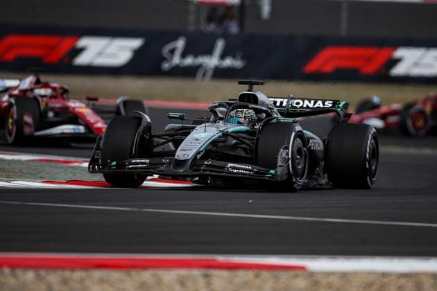 F1 - CHINESE GRAND PRIX 2025 63 RUSSELL George (gbr), Mercedes AMG F1 Team W16, action during the Formula 1 Heineken Chinese Grand Prix 2025, 2nd round of the 2025 FIA Formula One World Championship, WM, Weltmeisterschaft from March 21 to 23, 2025 on the Shanghai International Circuit, in Shanghai, China - ShanghaiChina  Copyright: xXavixBonillax