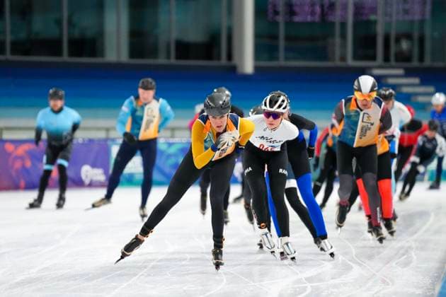 2025-03-23 Hollandse 100 HEERENVEEN, NETHERLANDS - MARCH 23: Marianne Timmer during the Hollandse 100 at Thialf on March 23, 2025 in Heerenveen, Netherlands. Heerenveen Thialf Netherlands Content not available for redistribution in The Netherlands directly or indirectly through any third parties. Copyright: xDouwexBijlsmax